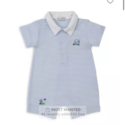 Boys' Striped Golf Short Playsuit Romper - Baby