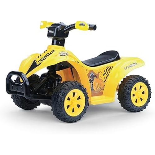 Tonka - 6V Kids Ride-On ATV with Rechargeable Battery and Reverse Drive