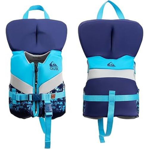 QUIKSILVER Life Jacket for Youth/Kids/Infant, USCG and Transport Canada Approved Type III PFD, Evoprene Buoyancy Aids for Boating Swimming Kayaking Paddling Fishing Watersports