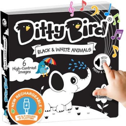 Kids' Interactive Sensory White & Black Sound Book