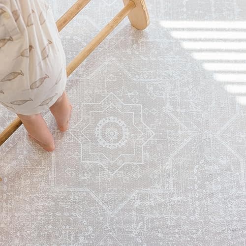 Baby Play Mat for Floor - Layla (6x6ft) - Premium EVA Foam Play Mat for Babies & Toddlers (Ages 0-5+) - Non-Toxic Playmat for Tummy Time, Crawling & Playroom - Stylish & Comfortable