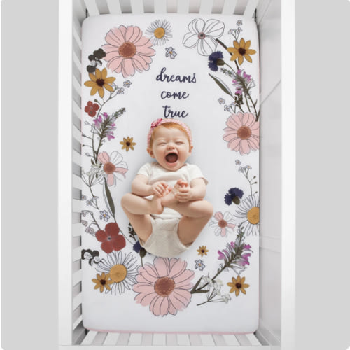 NoJo Keep Blooming Pink, White, Purple and Gold 'Dreams Come True' Wil – NoJo Baby