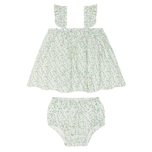baby sea marsh floral flutter tank bloomer set