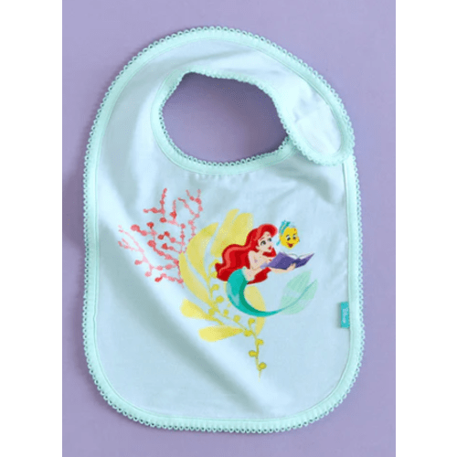 Mermaid Blue Soft Disney Ariel Picot Bib | Posh Peanut®