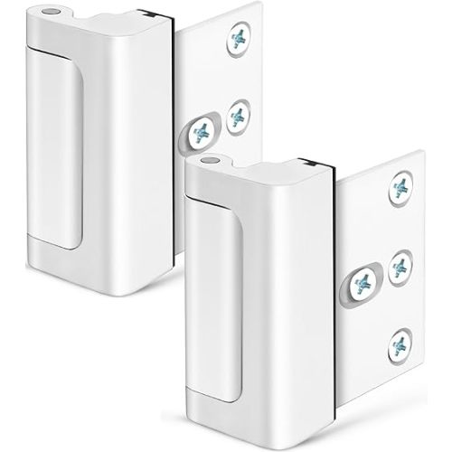 Home Security Door Reinforcement Lock, Front Door Locks for Kids Safety from Inside, Child Proof Door Lock Latch Withstand 800 lbs for Inward Swinging Door Flip High Night Lock to Defend Your Home
