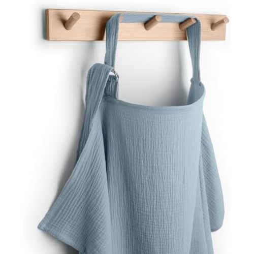 Pacific Blue - Comfy Cubs Muslin Nursing Cover - Muslin Breastfeeding Cover Pacific Blue