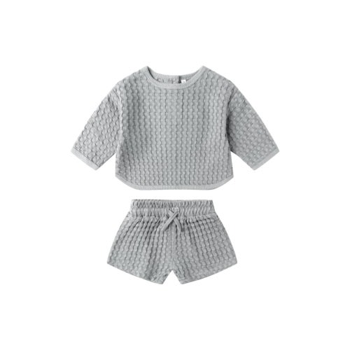Flynn Waffle Knit Top & Shorts Set, 3-6M