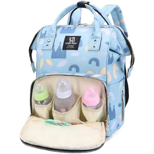 Diaper Bag Backpack for Moms Baby Essentials Travel Tote Nappy Changing Bag with Insulated Pockets,Multi-Waterproof Backpack (Blue)