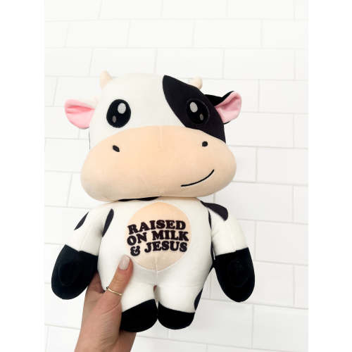 Raised on Milk & Jesus Cow Stuffy – OUR HOUSE ABOVE