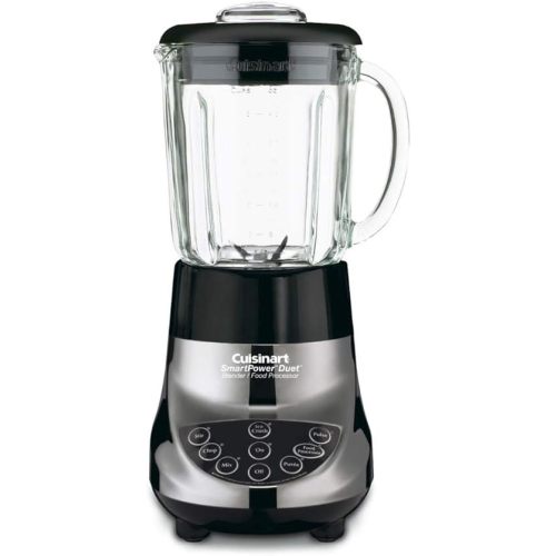 Cuisinart BFP-703BCP1 Smart Power Duet Blender & Food Processor, 500-Watt Motor, 48-Oz Glass Jar, 3-Cup Processor, 7-Speed Ice Crush, Stainless Steel Blades, Brushed Chrome, BPA-Free, 120V