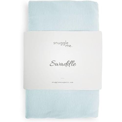 snuggle me Swaddle | Organic Cotton Swaddle Blanket, Soft Stretch, 47 x 47 inches (Bluebell)