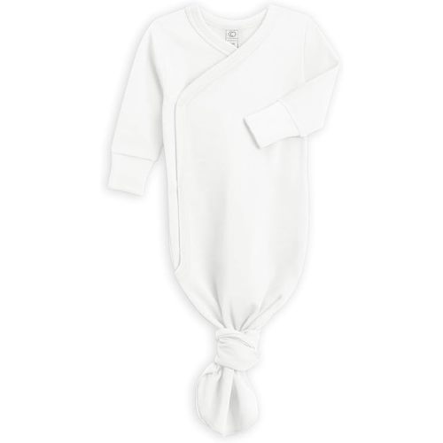 Colored Organics Baby Knotted Gown - White, Newborn
