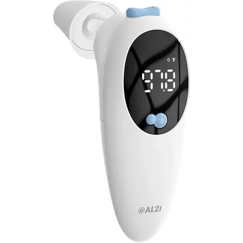@AL21 3-in-1 Baby Thermometer, Ear Thermometer for Adults, Kids, and Baby - Digital Forehead, Ear & Object Fever Thermometer with 32 Memory Recalls, 1s Instant Accuracy, High Temp Beep Alert