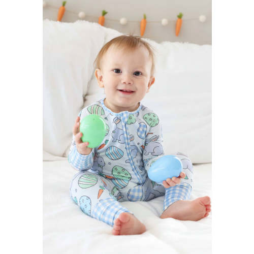 Hoppy Spring Convertible Zip Romper | Blue