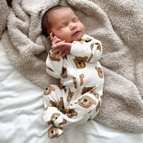 Baby Bear / Organic Zip Footie