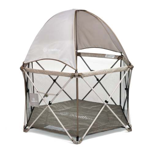 Go With Me® Eclipse Deluxe Portable Playard with Canopy - Sandstone
