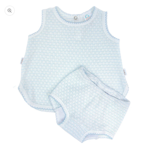 Paty Knit Pinstripe Sleeveless Diaper Set - PatyInc