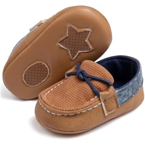 Infant Baby Boys Loafers Soft Sole PU Leather Toddler Moccasins Girls First Walking Crib Dress Shoes
