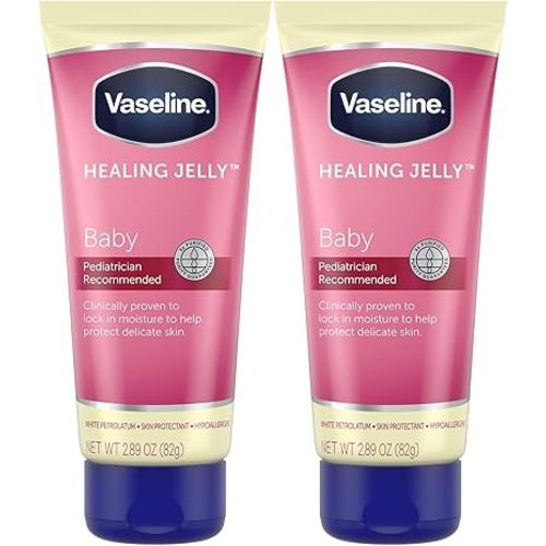 Vaseline Healing Jelly Petroleum Jelly For Diaper Rash Moisturizer For Baby Hypoallergenic Skin Protectant 2.89 oz