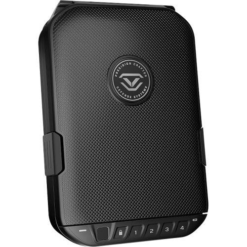 VAULTEK LifePod 20 Full-Size Biometric Lockable Weatherproof Case with Built-in Lock, Steel Security Cable, & TSA Handgun Case or Car Safe, Portable Travel Pistol Safe/Covert Black/Biometric