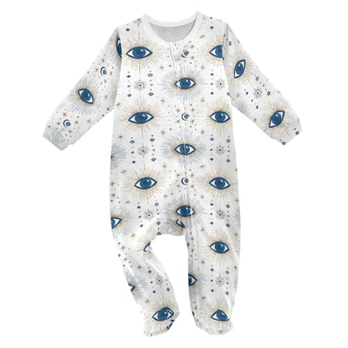 Dussdil Baby One-Piece Footies Newborn Rompers Pajamas Cotton Footed Pjs for Sleep Play Boys Girls 3-24M 1Year Old