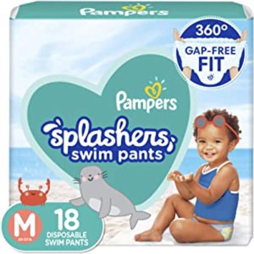 Amazon.com: Pampers Splashers Swim Diapers Size M 18 Count : Clothing, Shoes & Jewelry