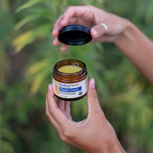 Motherlove Nipple Cream (2 oz) Organic Lanolin-Free Nipple Cream for Breastfeeding—Benefits Nursing & Pumping Moms