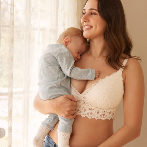 Lace Plunge Nursing Bralette