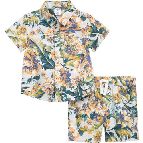 Kids' Matching Family Moments Cotton Poplin Top & Shorts, Newborn