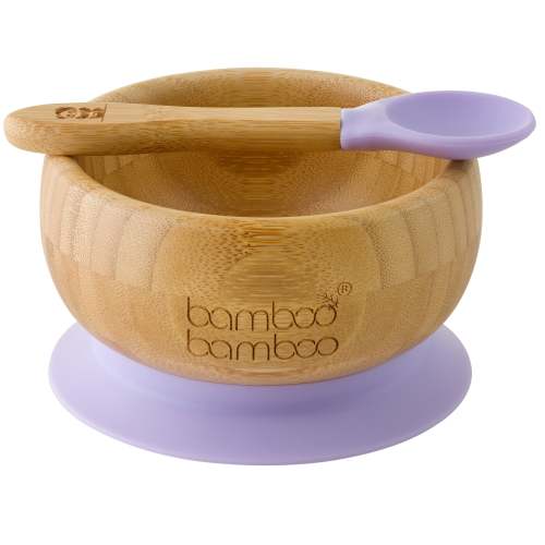 Bamboo Baby Suction Bowl and Spoon - Bamboo Bamboo