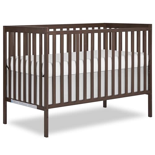 Dream On Me Synergy 5-in-1 Convertible Full Size Baby Crib, GREENGUARD Gold | BSA Verified, ASTM & CPSC Tested, 3-Position Mattress Support, Converts to Toddler, Day and Full Size Bed, 50 Lb, Smokey Oak