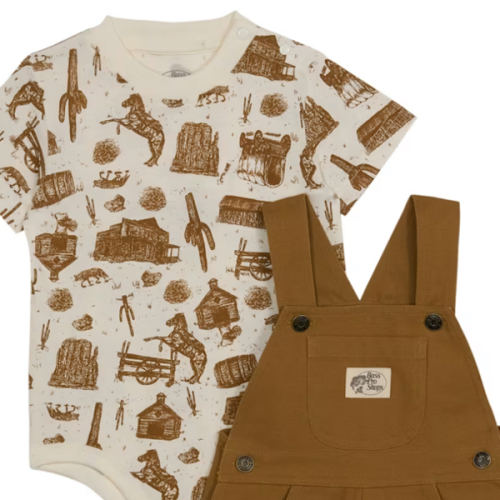 Bass Pro Shops Overalls and Short-Sleeve Bodysuit Set for Babies | Bass Pro Shops