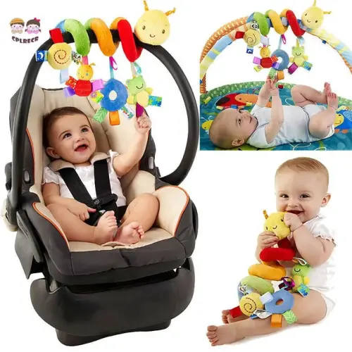 Baby Plush Hanging Toys, Cartoon Cute Animals Shapes Prams Stroller - TikTok Shop