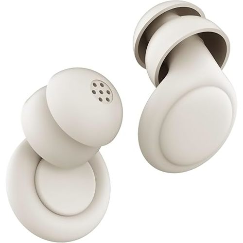 2 Noise Cancelling Ear Plugs, Beinkap Sleeping Earplugs with 12 Silicone Soft Reusable Ear Tips for Social Gatherings, Work, Sleeping, Concerts, Parenting, Conversation, 28 dB Noise Reduction