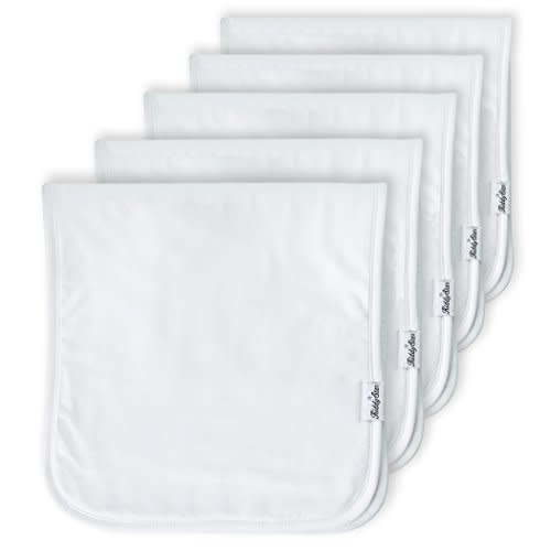 KiddyStar Organic Cotton Baby Burp Cloths – 5 Pack | Ultra Soft, 3-Layer, Large & Super Absorbent Newborn Essentials