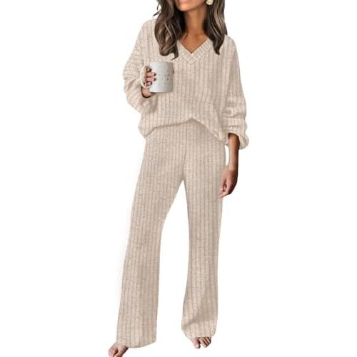 RUMIA Fall Outfits for Women 2025 Vacation Matching Sweater Lounge Sets (S-2XL)