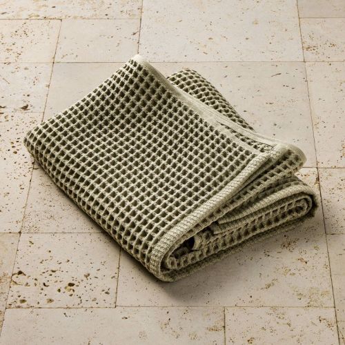 Waffle Bath Towel Olive Sage - Casaluna™