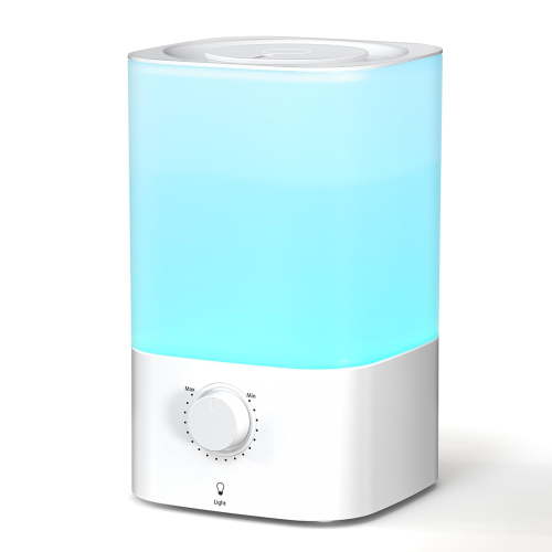 KISSAIR 3.2L Cool Mist Humidifier for Room, Quiet Top-Fill & 32H Runtime Ultrasonic Humidifier for Home
