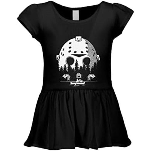 Voorhees Camp Scene Mask - Horror Movie Infant/Toddler Baby Rib Dress