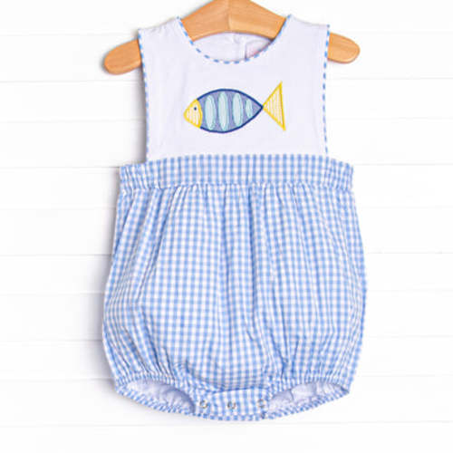 Fish Tails Applique Bubble, Blue – Stitchy Fish