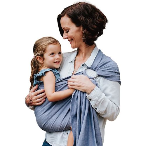 Nalakai Luxury Ring Sling Baby Carrier, Soft Linen Blend Baby Sling, Baby Wrap, Wear Your Little One Close to Your Heart, Comfort, Style