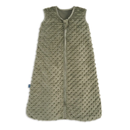 Olive Green Plushy Dot Velboa Wearable Baby Blanket | HALO