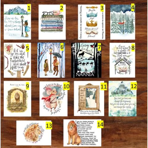 Narnia Watercolor Mini Prints: Book Quotes Collection
