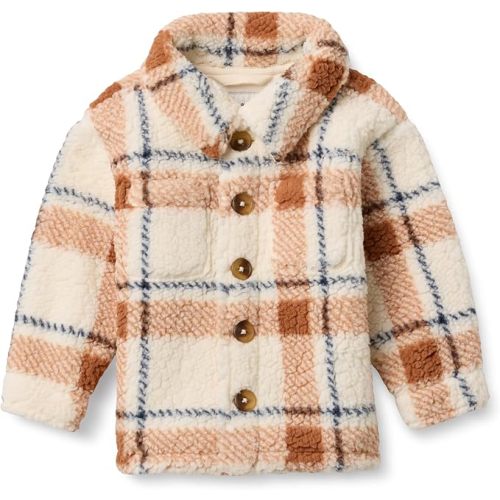 Amazon Essentials x Sofia Grainge Unisex-Baby Sherpa Overshirt Jacket