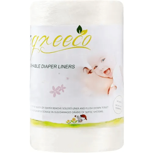 wegreeco Unscented Diaper Liners,Fragance Free and Chlorine Free - 100 Sheets Per Roll (1 Roll)