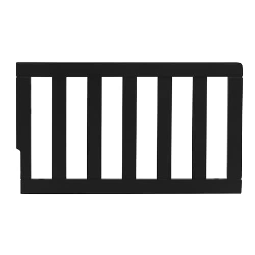 Dream On Me Convertible Crib Toddler Guard Rail in Black, Converts Cribs to Toddler Beds, Solid Wood Construction