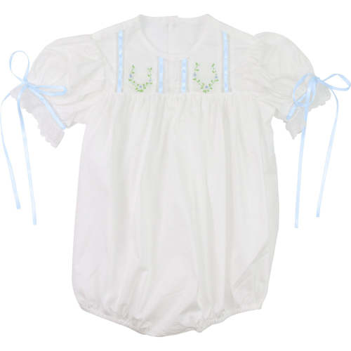 Embroidered Satin Ribbon Heirloom Bubble