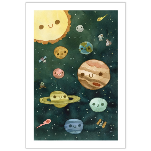 Pleased Planets Print