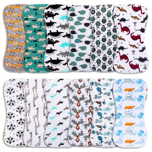 set 12 large thick super absorbent baby burp cloths snaps - Temu