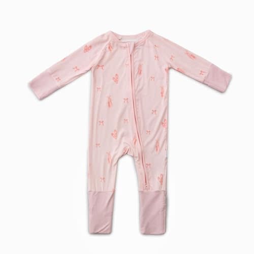 Bamboo Little Ultra-Soft Convertible Baby Romper - Gender Neutral Infant Clothes with 2-Way Zipper, Footless Sleepwear